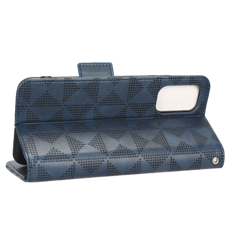 For Xiaomi Redmi Note 10 5G / 10T 5G Symmetrical Triangle Leather Phone Case