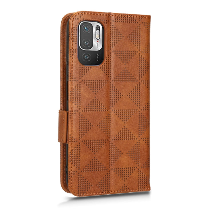 For Xiaomi Redmi Note 10 5G / 10T 5G Symmetrical Triangle Leather Phone Case