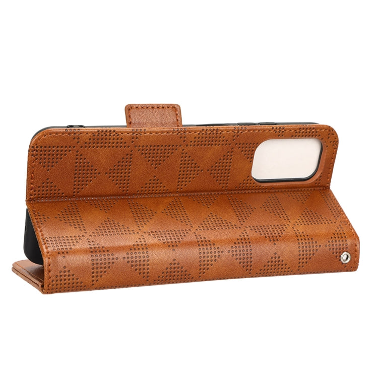 For Xiaomi Redmi Note 10 5G / 10T 5G Symmetrical Triangle Leather Phone Case