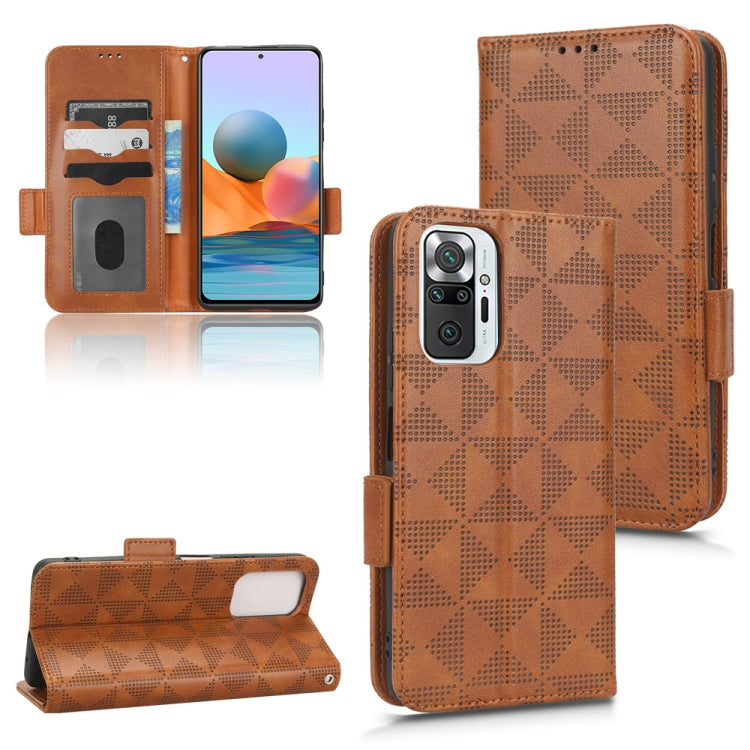 For Xiaomi Redmi Note 10 Pro 4G / Pro Max 4G Symmetrical Triangle Leather Phone Case