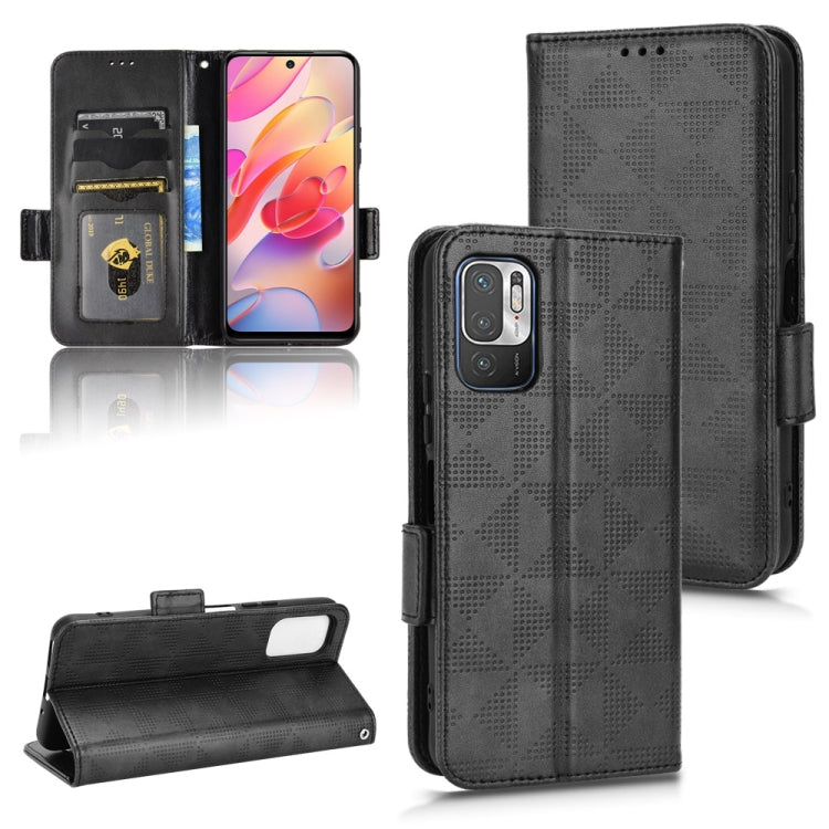 For Xiaomi Redmi Note 10 JE Symmetrical Triangle Leather Phone Case