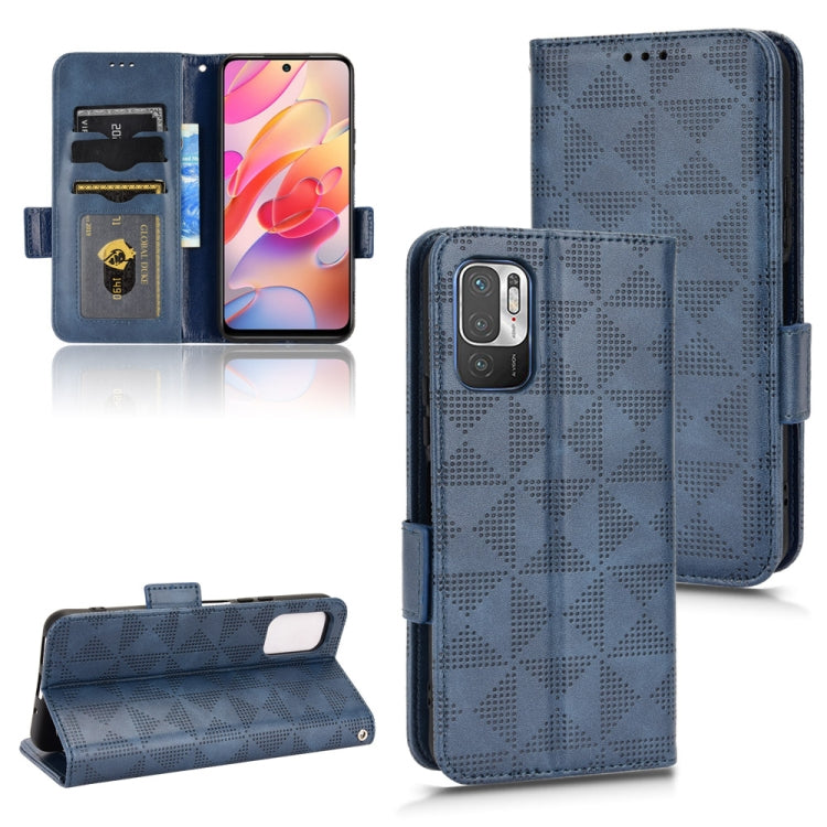 For Xiaomi Redmi Note 10 JE Symmetrical Triangle Leather Phone Case