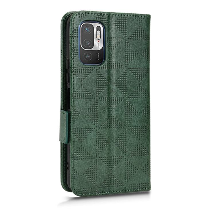 For Xiaomi Redmi Note 10 JE Symmetrical Triangle Leather Phone Case