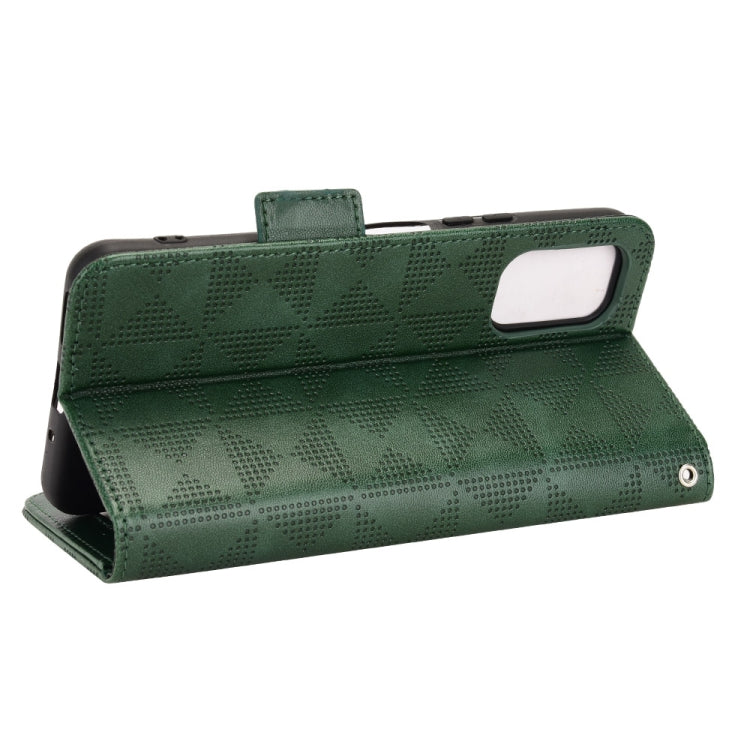 For Xiaomi Redmi Note 10 JE Symmetrical Triangle Leather Phone Case