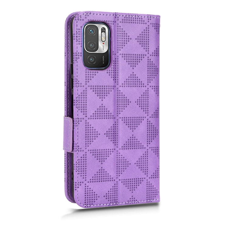 For Xiaomi Redmi Note 10 JE Symmetrical Triangle Leather Phone Case