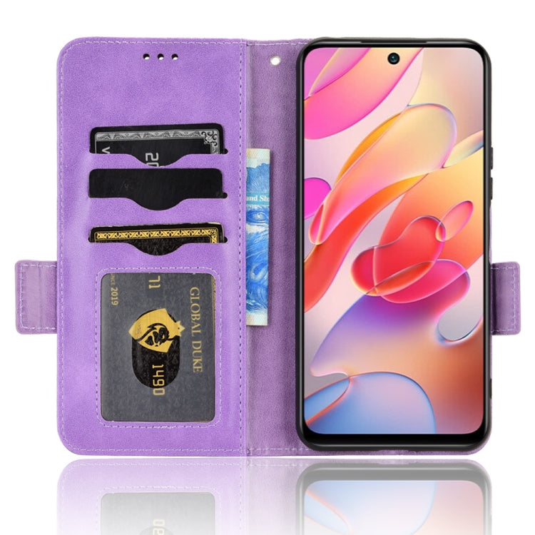 For Xiaomi Redmi Note 10 JE Symmetrical Triangle Leather Phone Case