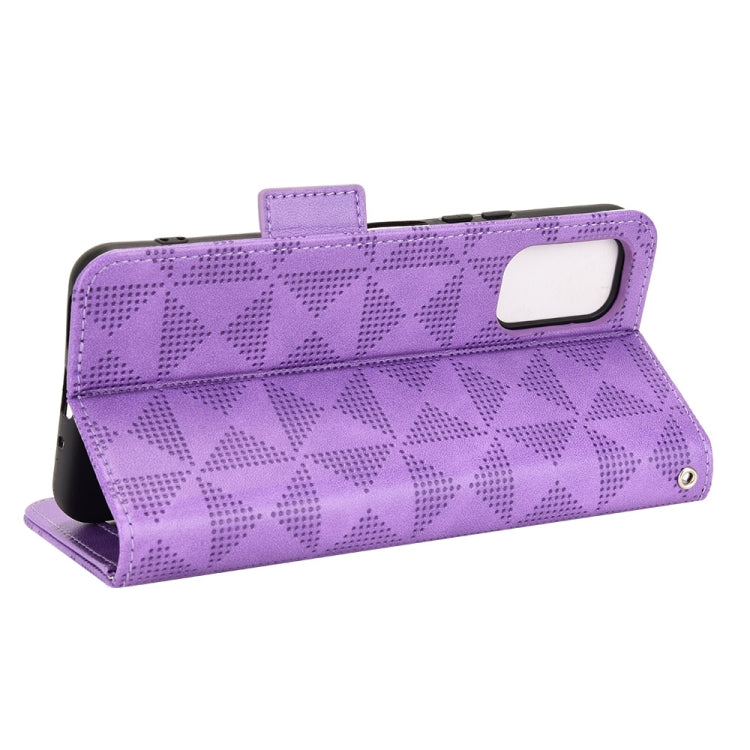 For Xiaomi Redmi Note 10 JE Symmetrical Triangle Leather Phone Case