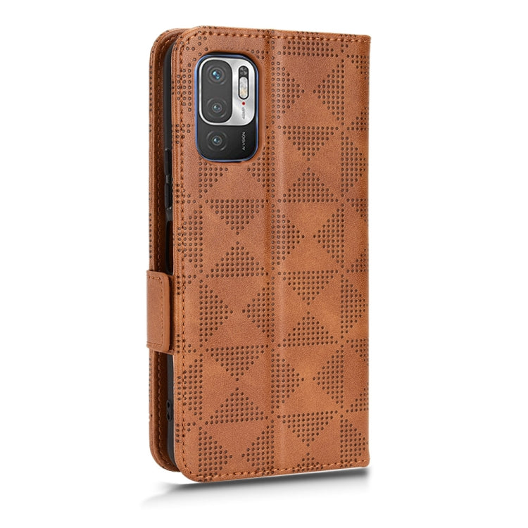 For Xiaomi Redmi Note 10 JE Symmetrical Triangle Leather Phone Case