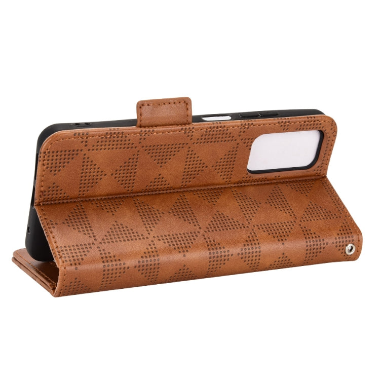 For Xiaomi Redmi Note 11 4G Global Symmetrical Triangle Leather Phone Case