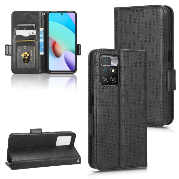 For Xiaomi Redmi 10 5G / Note 11E Symmetrical Triangle Leather Phone Case