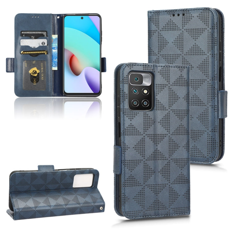 For Xiaomi Redmi 10 5G / Note 11E Symmetrical Triangle Leather Phone Case