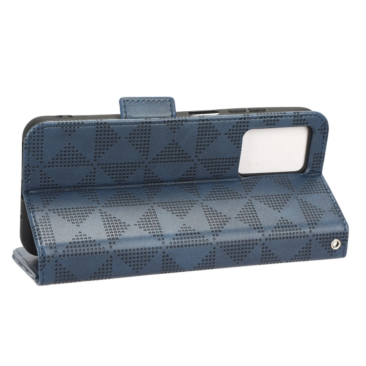 For Xiaomi Redmi 10 5G / Note 11E Symmetrical Triangle Leather Phone Case