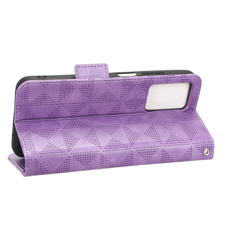 For Xiaomi Redmi 10 5G / Note 11E Symmetrical Triangle Leather Phone Case