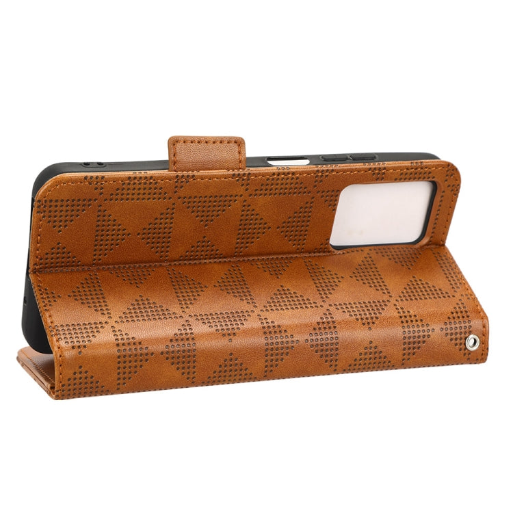 For Xiaomi Redmi 10 5G / Note 11E Symmetrical Triangle Leather Phone Case