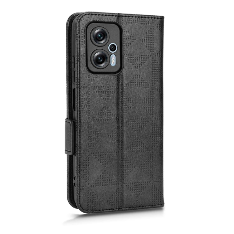 For Xiaomi Redmi Note 11T Pro Symmetrical Triangle Leather Phone Case