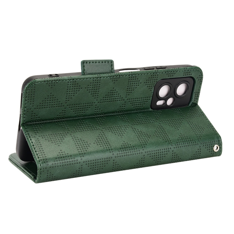 For Xiaomi Redmi Note 11T Pro Symmetrical Triangle Leather Phone Case