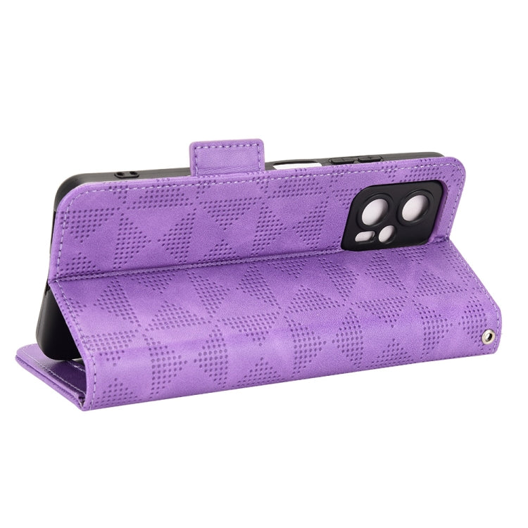 For Xiaomi Redmi Note 11T Pro Symmetrical Triangle Leather Phone Case