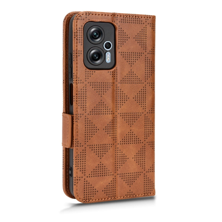For Xiaomi Redmi Note 11T Pro Symmetrical Triangle Leather Phone Case