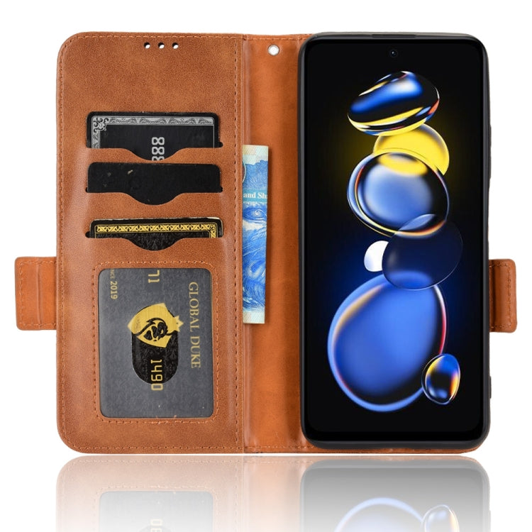 For Xiaomi Redmi Note 11T Pro Symmetrical Triangle Leather Phone Case