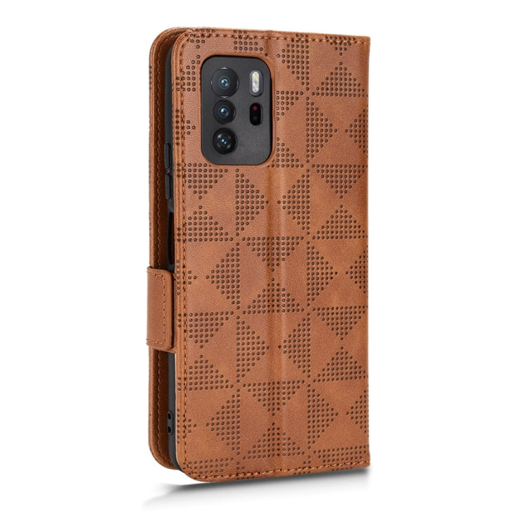 For Xiaomi Redmi Note 10 Pro 5G / Poco X3 GT Symmetrical Triangle Leather Phone Case