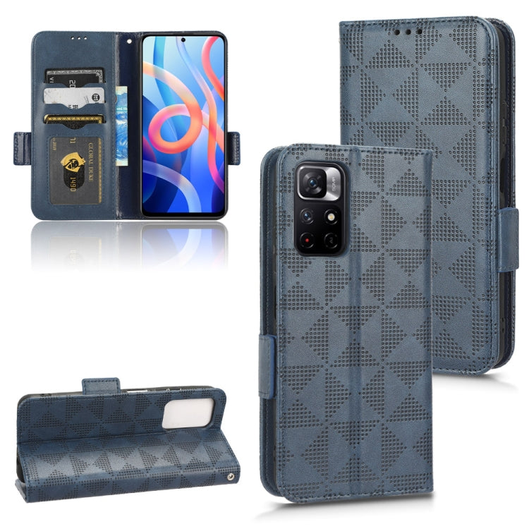 For Xiaomi Redmi 10/Note 11S 5G/Poco M4 Pro 5G Symmetrical Triangle Leather Phone Case