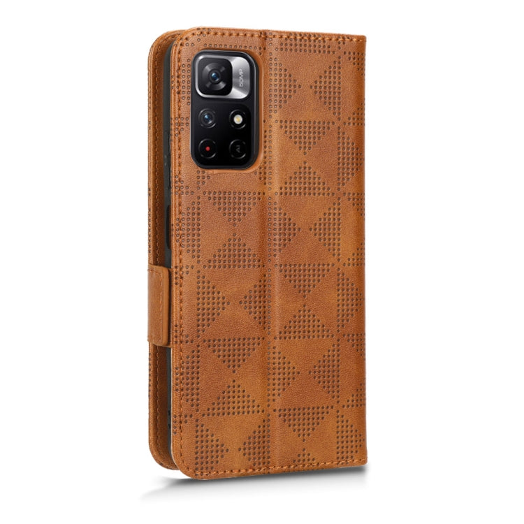 For Xiaomi Redmi 10/Note 11S 5G/Poco M4 Pro 5G Symmetrical Triangle Leather Phone Case