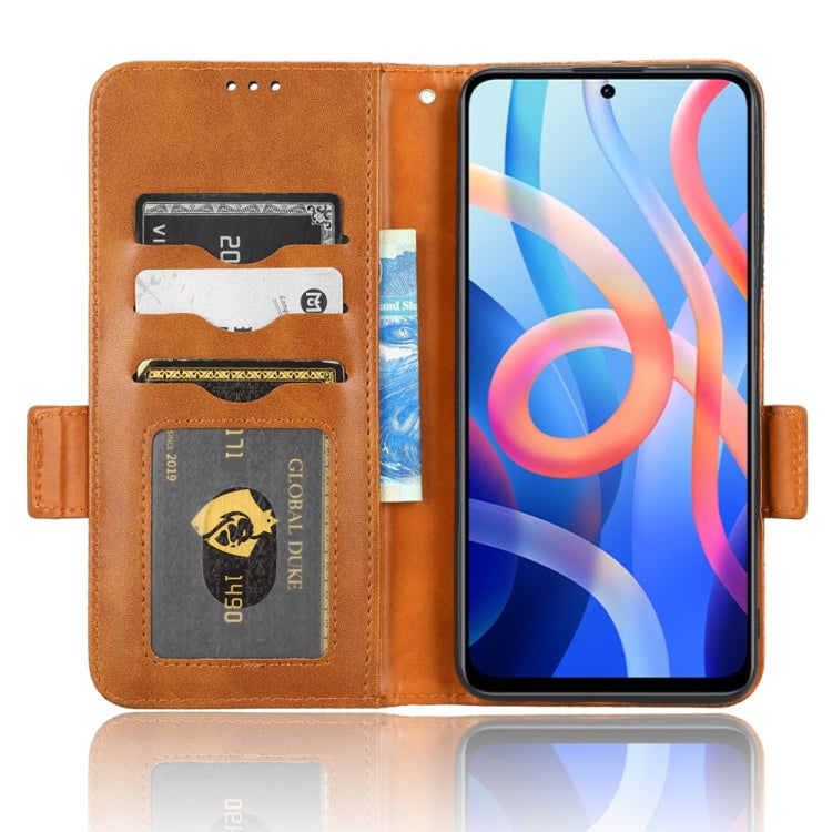 For Xiaomi Redmi 10/Note 11S 5G/Poco M4 Pro 5G Symmetrical Triangle Leather Phone Case