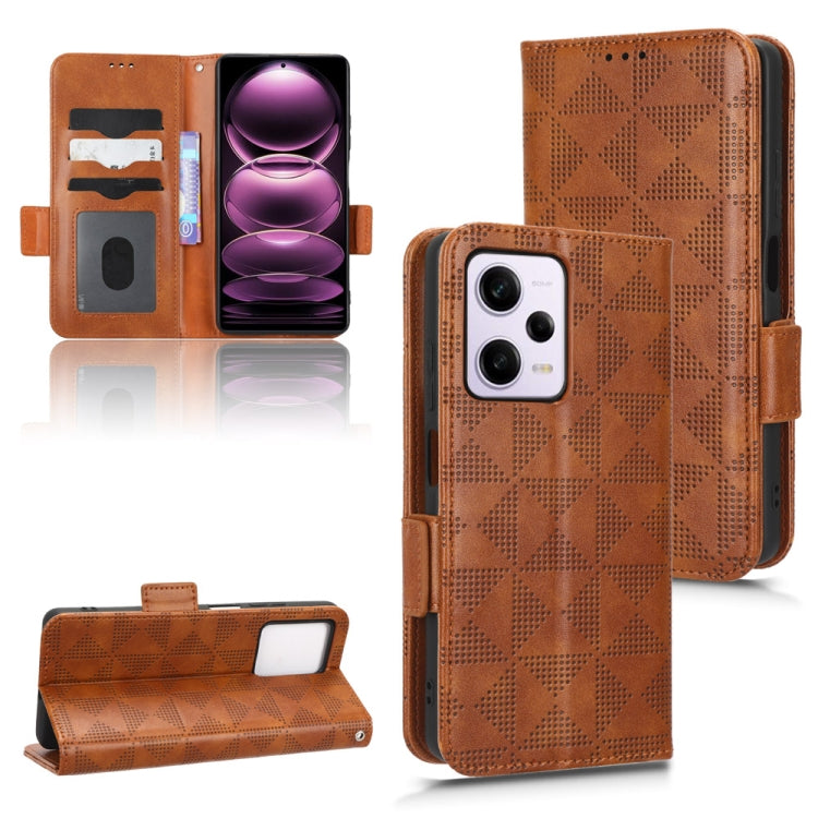 For Xiaomi Redmi Note 12 Pro+ 5G Global Symmetrical Triangle Leather Phone Case