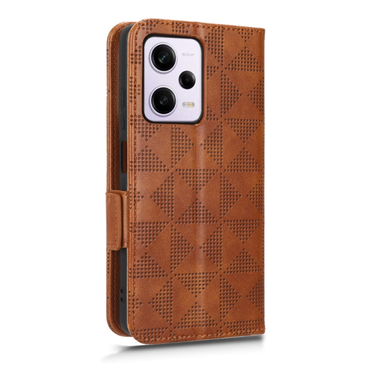 For Xiaomi Redmi Note 12 Pro+ 5G Global Symmetrical Triangle Leather Phone Case