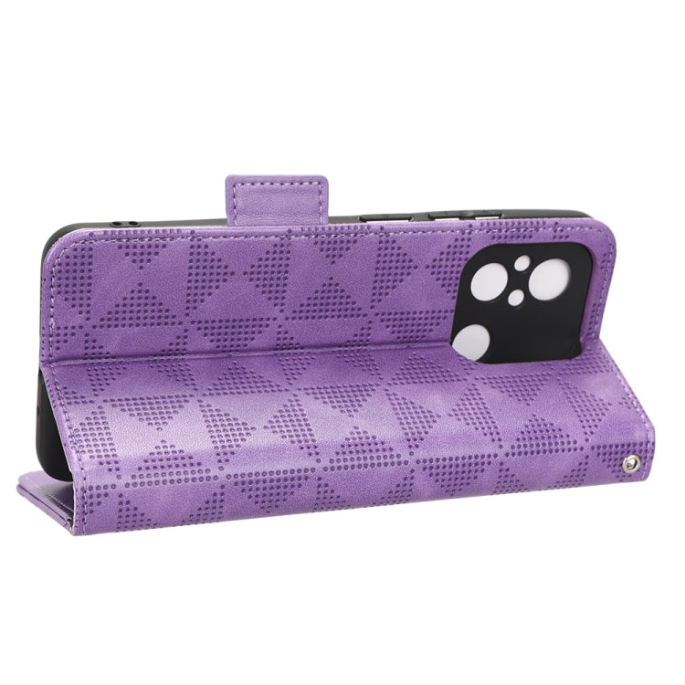 For Xiaomi Redmi 11A 4G Symmetrical Triangle Leather Phone Case