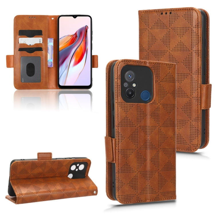 For Xiaomi Redmi 11A 4G Symmetrical Triangle Leather Phone Case