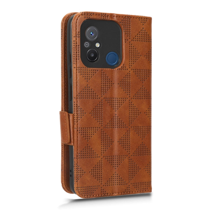 For Xiaomi Redmi 11A 4G Symmetrical Triangle Leather Phone Case