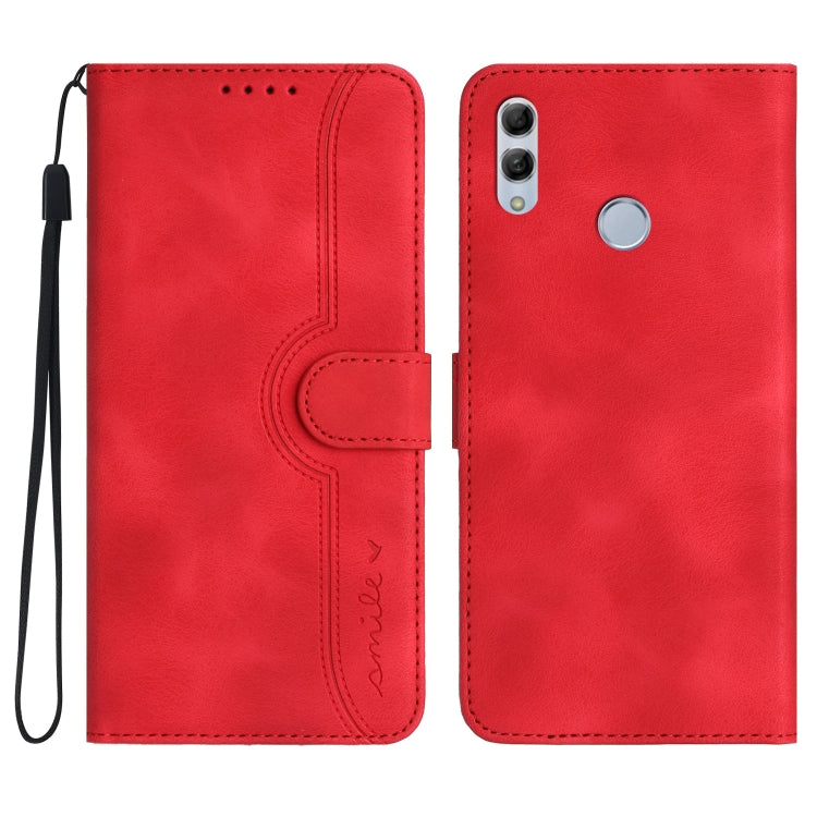 For Honor 10 Lite/Huawei P smart 2019 Heart Pattern Skin Feel Leather Phone Case