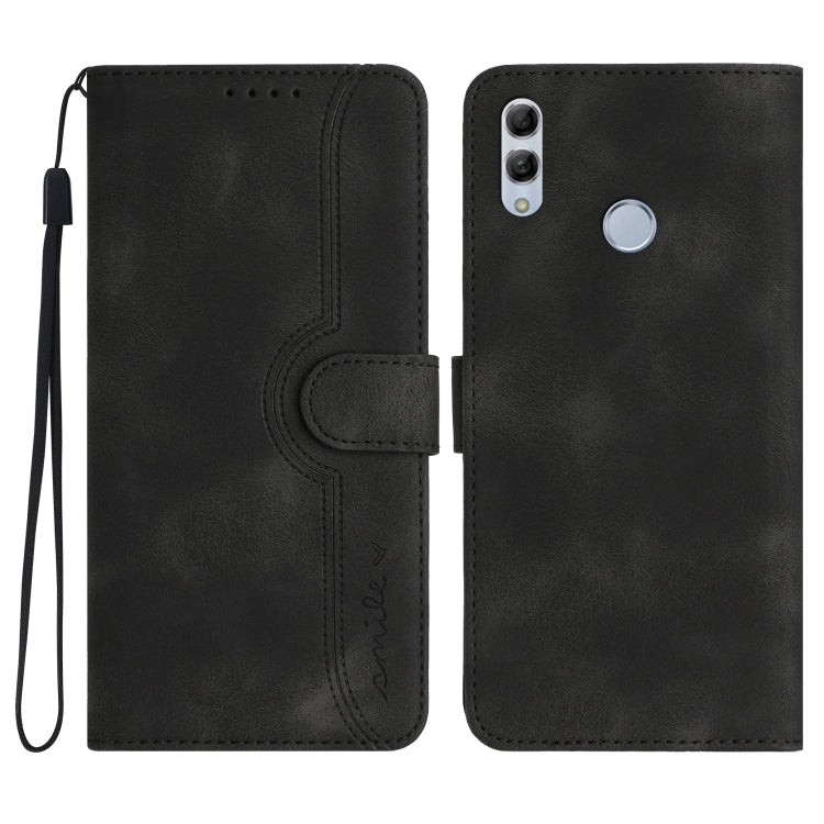 For Honor 10 Lite/Huawei P smart 2019 Heart Pattern Skin Feel Leather Phone Case