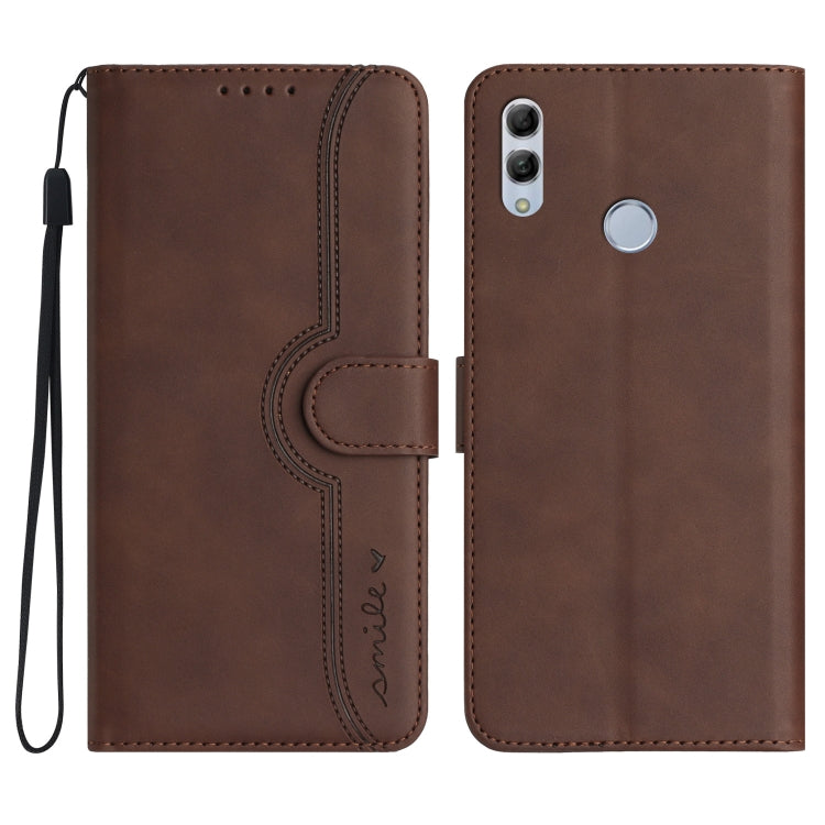 For Honor 10 Lite/Huawei P smart 2019 Heart Pattern Skin Feel Leather Phone Case