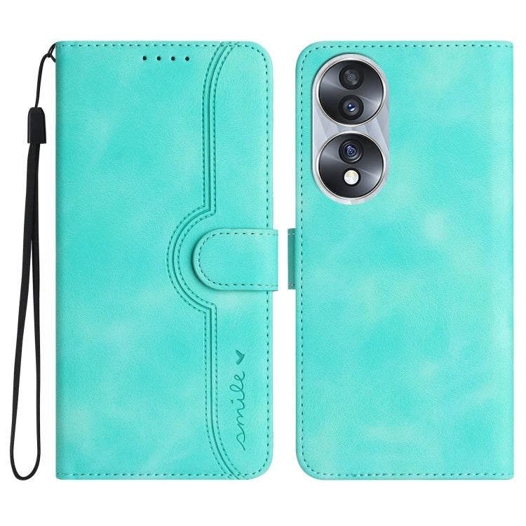 For Honor 70 Heart Pattern Skin Feel Leather Phone Case
