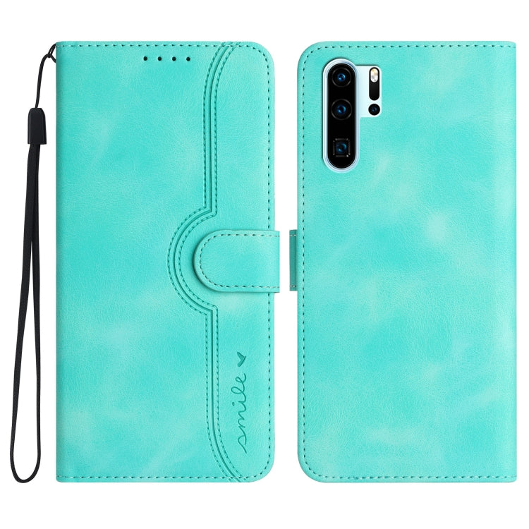 For Huawei P30 Pro Heart Pattern Skin Feel Leather Phone Case
