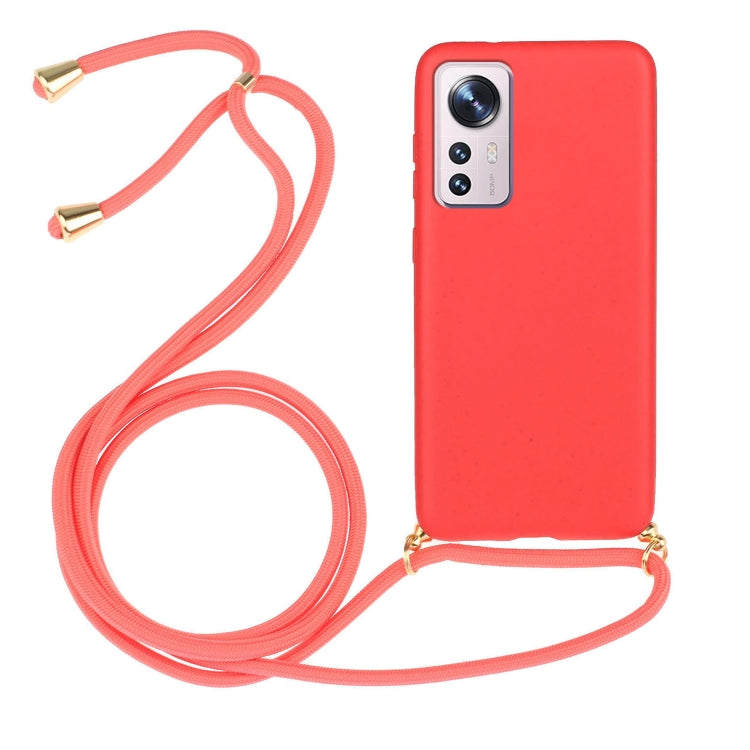 For Xiaomi 12 / 12X Wheat Straw Material + TPU Phone Case with Lanyard