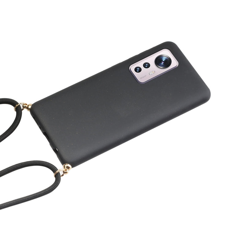 For Xiaomi 12 / 12X Wheat Straw Material + TPU Phone Case with Lanyard