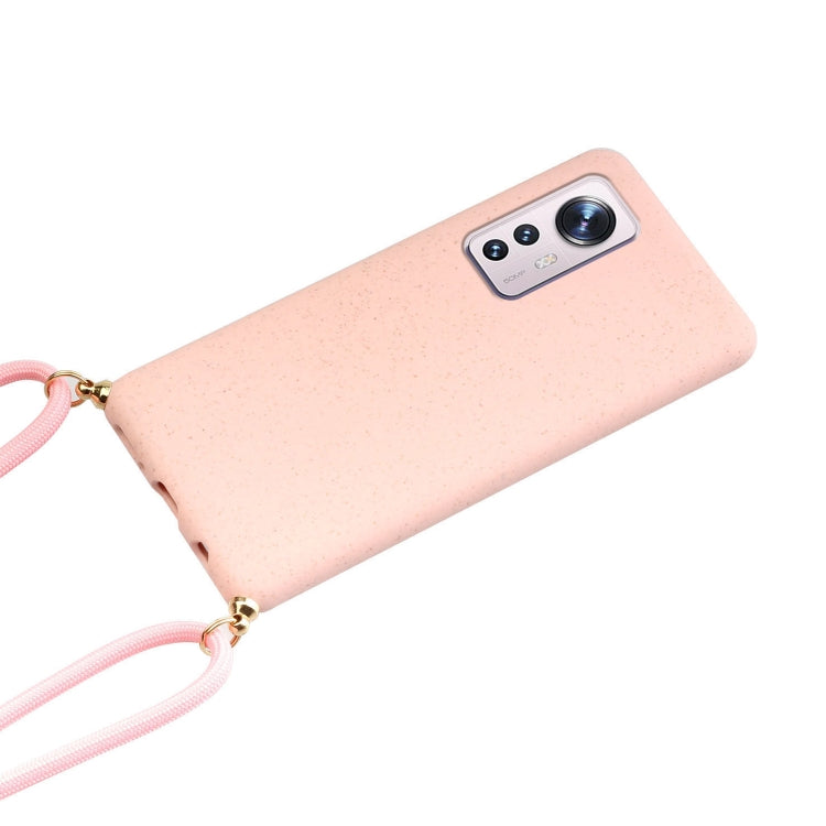 For Xiaomi 12 / 12X Wheat Straw Material + TPU Phone Case with Lanyard
