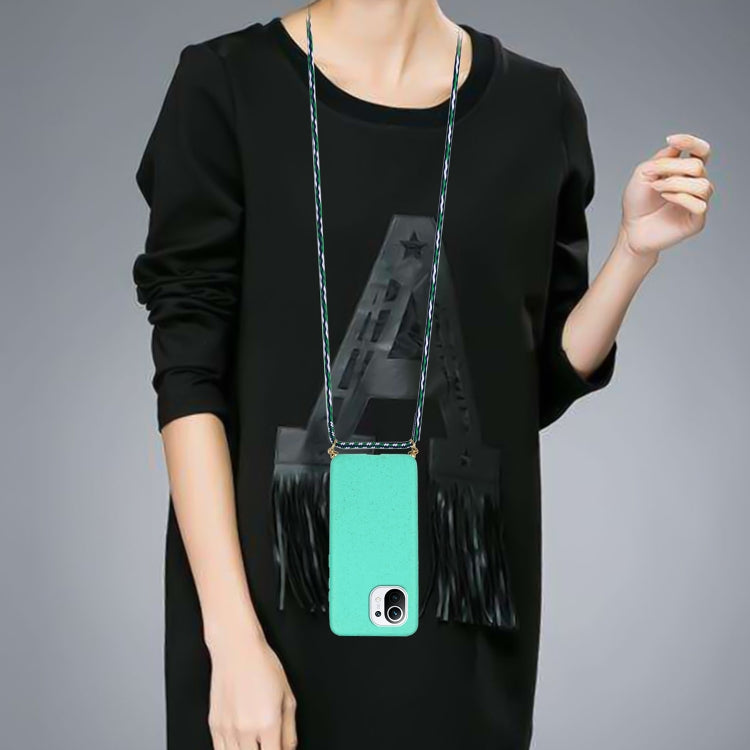 For Xiaomi Mi 11 Lite Wheat Straw Material + TPU Phone Case with Lanyard