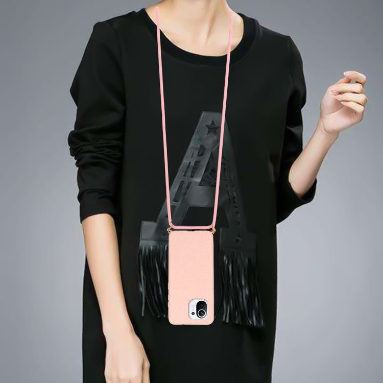 For Xiaomi Mi 11 Lite Wheat Straw Material + TPU Phone Case with Lanyard