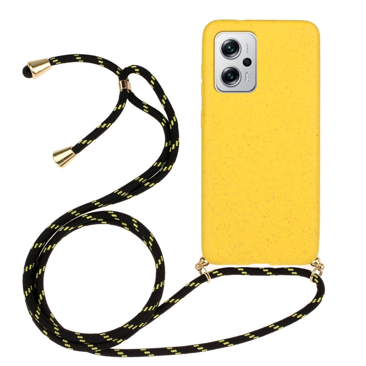 For Xiaomi Redmi Note 11 Pro+ 5G Wheat Straw Material + TPU Phone Case with Lanyard