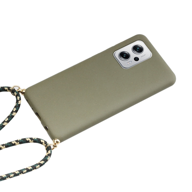 For Xiaomi Redmi Note 11 Pro+ 5G Wheat Straw Material + TPU Phone Case with Lanyard