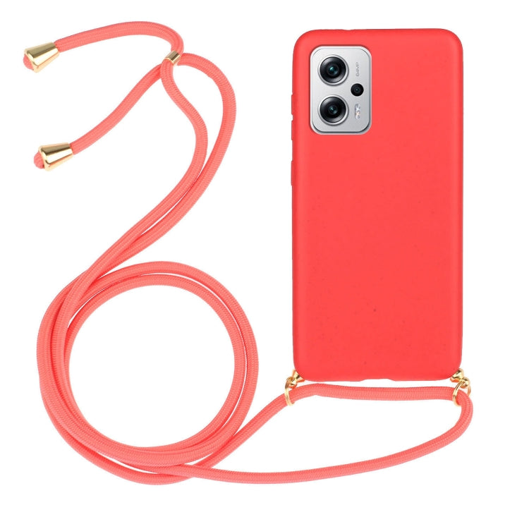 For Xiaomi Redmi Note 11 Pro+ 5G Wheat Straw Material + TPU Phone Case with Lanyard