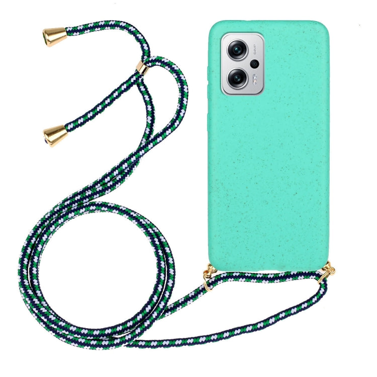 For Xiaomi Redmi Note 11 Pro+ 5G Wheat Straw Material + TPU Phone Case with Lanyard