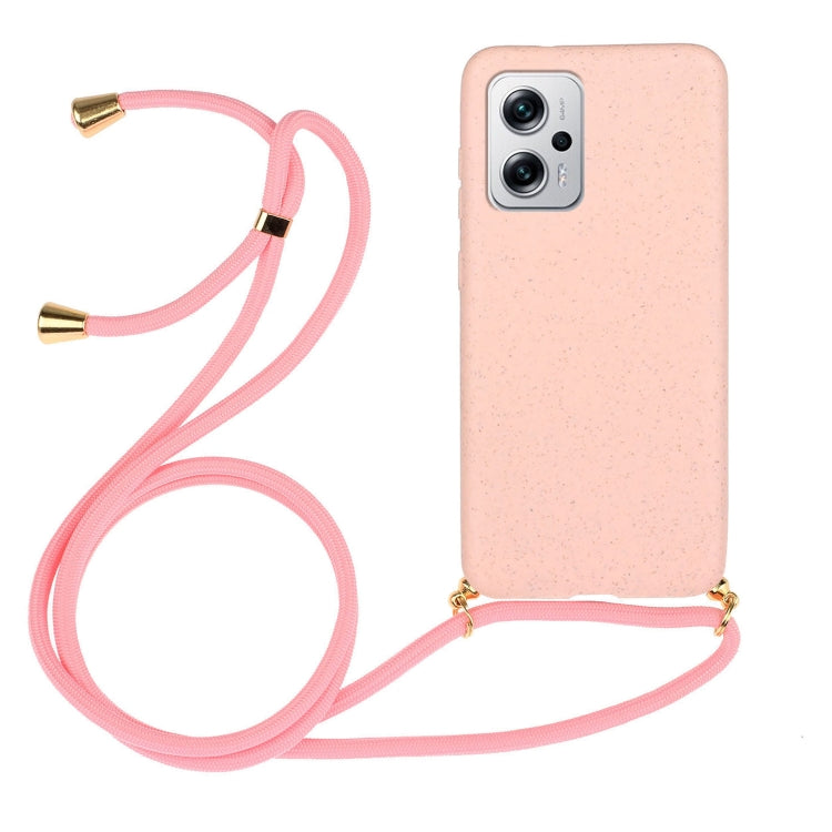For Xiaomi Redmi Note 11 Pro+ 5G Wheat Straw Material + TPU Phone Case with Lanyard