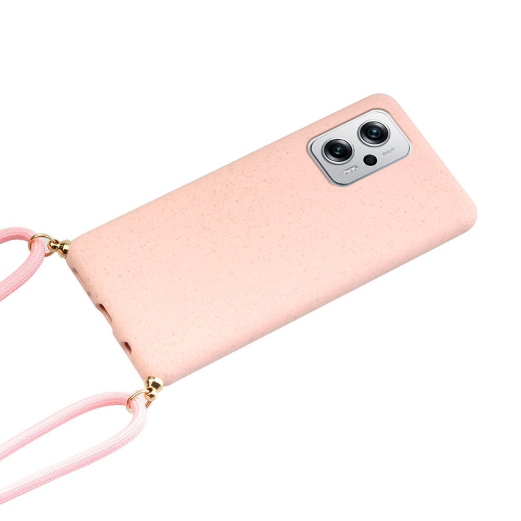 For Xiaomi Redmi Note 11 Pro+ 5G Wheat Straw Material + TPU Phone Case with Lanyard