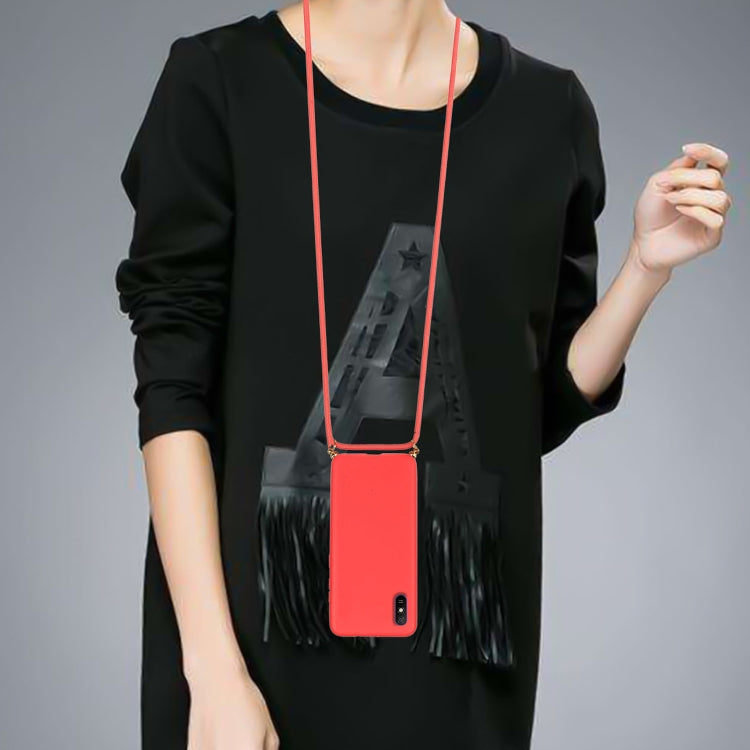 For Xiaomi Redmi 9A Wheat Straw Material + TPU Phone Case with Lanyard