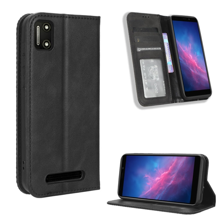 For Cloud Mobile Stratus C7 Magnetic Buckle Retro Texture Leather Phone Case